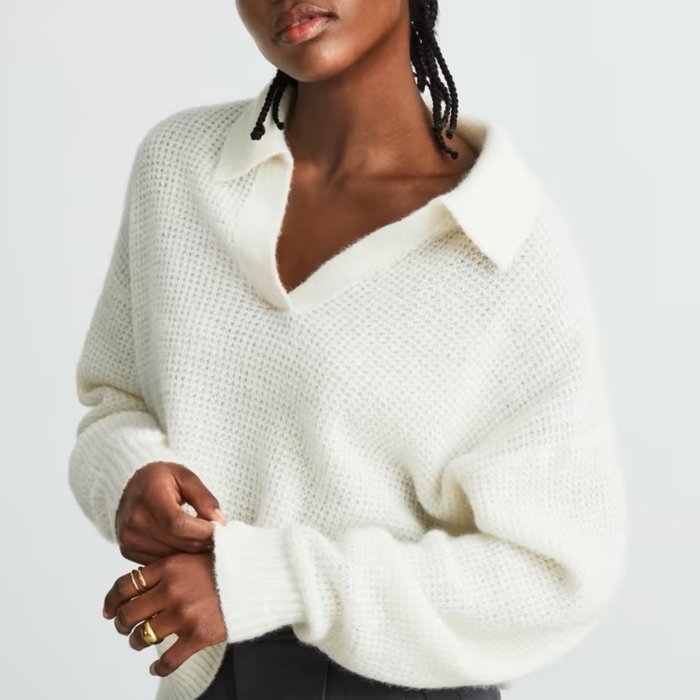 The Alpaca Waffle-Stitch Polo | XL